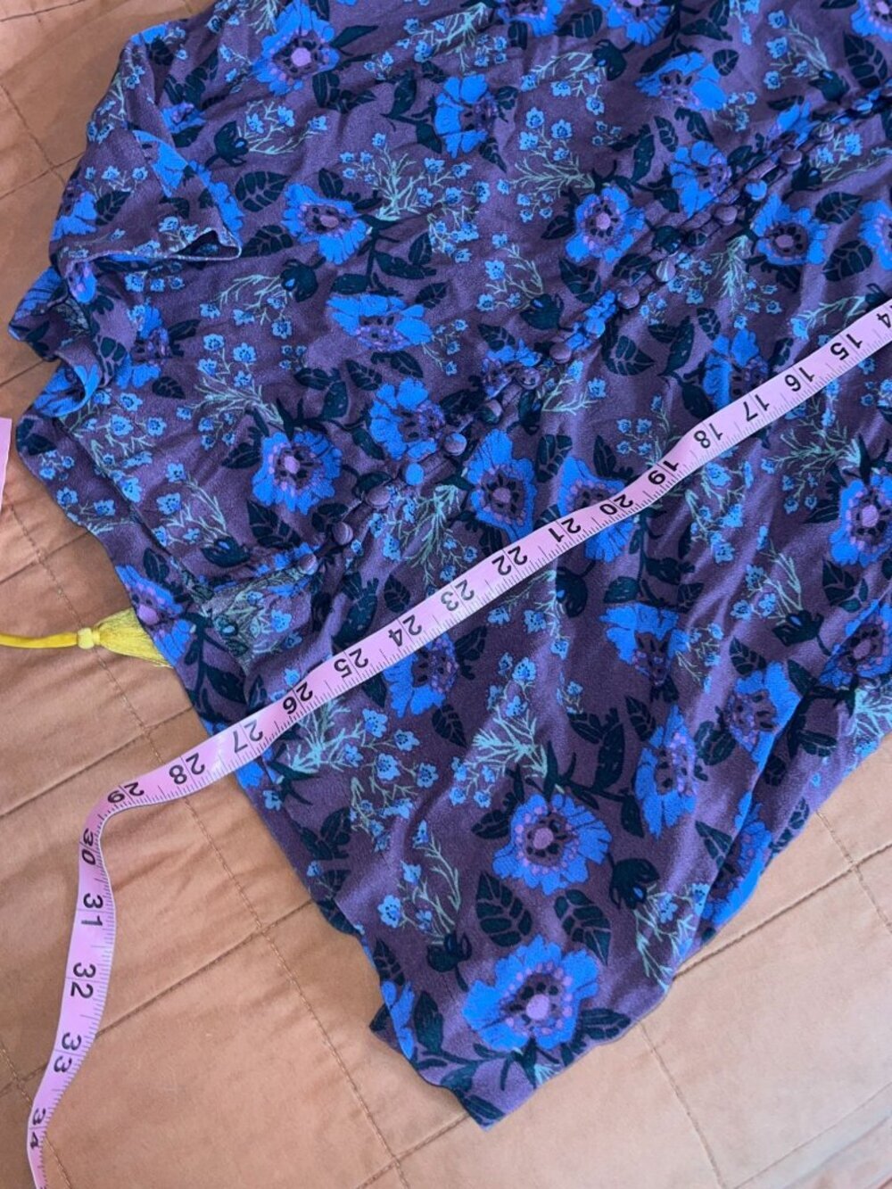 Free People Purple Floral Boho Magic Mystery Tunic Women XS - Picture 8 of 11